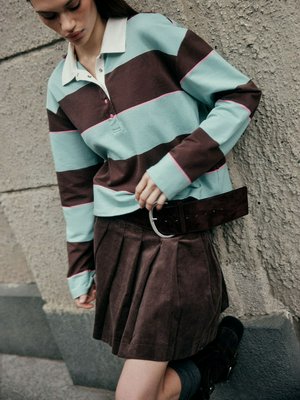 Вельветовая мини юбка SELA Young
