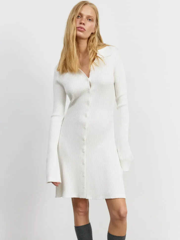 Вязаное платье SELA Young, белый, арт. 4092