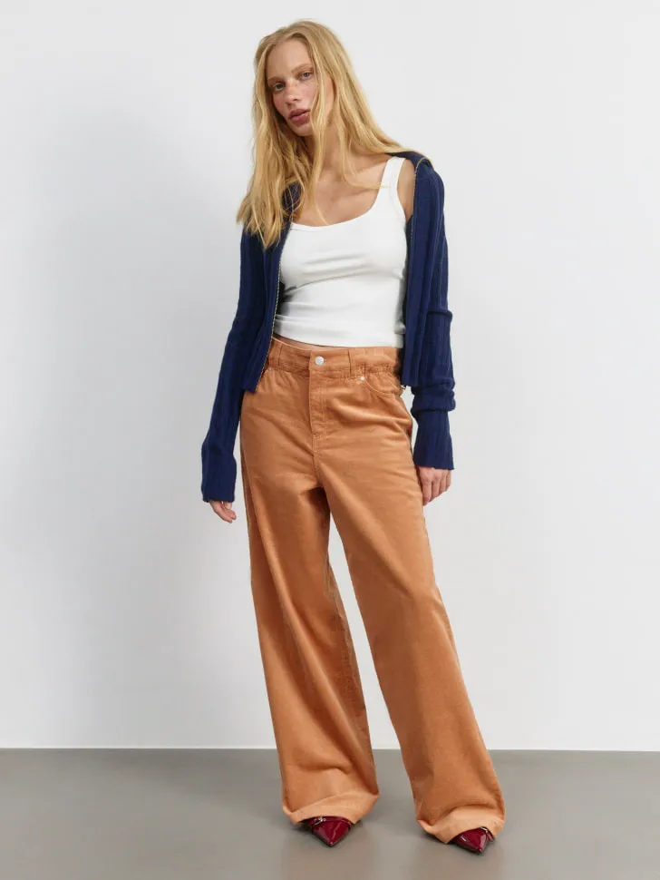 Вельветовые брюки SELA Young, оранжевый, арт. 4099