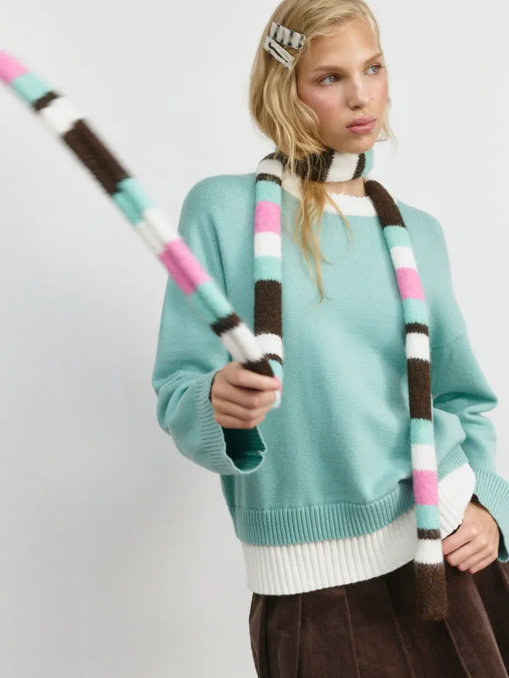 Вязаный джемпер SELA Young, зеленый, арт. 4105