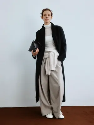 Широкие брюки с меланжевым эффектом, арт. 4136