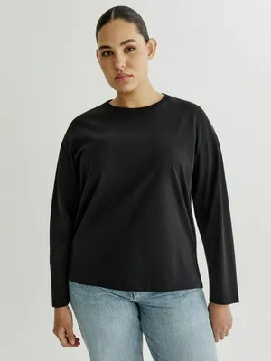 Лонгслив Sela ANNA OVERSIZE FIT, черный, арт. 41361