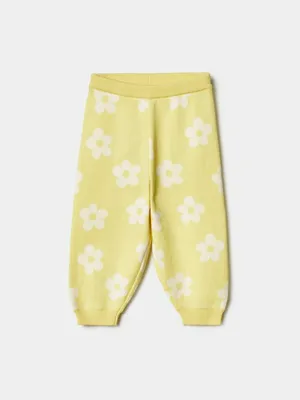 Вязаные брюки Sela с принтом для малышей, желтый, арт. 41368