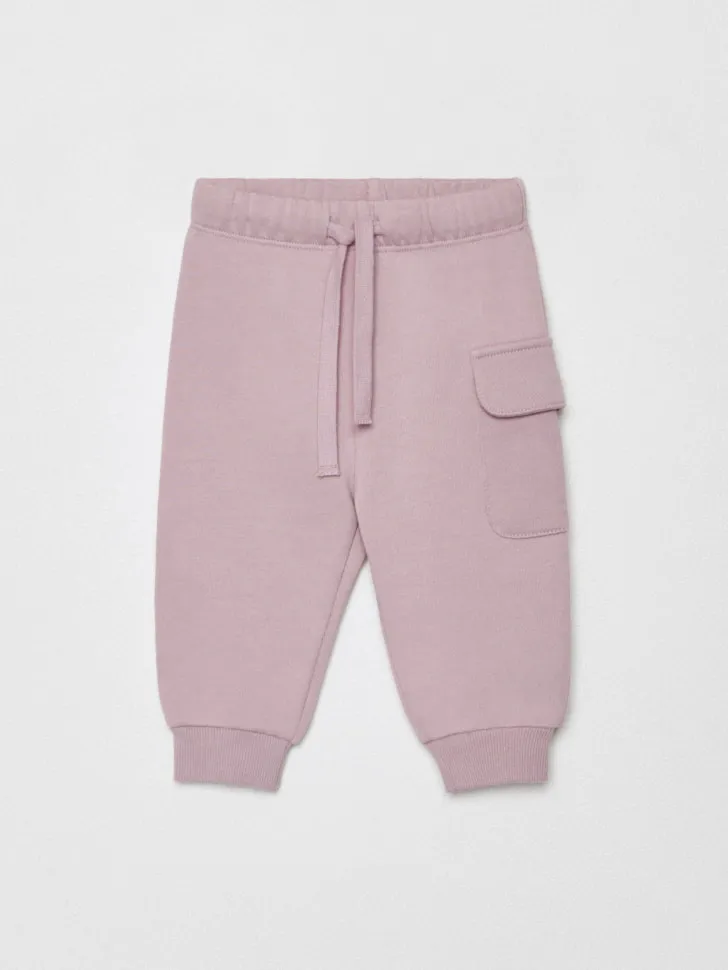 Трикотажные джоггеры карго для малышей, розовый, арт. 4137