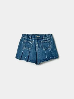 Джинсовые шорты SELA для девочек, синий, арт. 41380