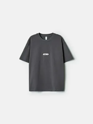 Футболка оверсайз Sela Track_01 для мальчиков, серый, арт. 41397