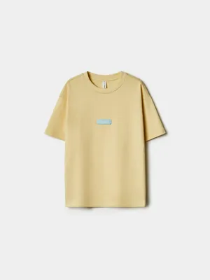 Футболка Sela оверсайз с вышивкой, бежевый, арт. 41404