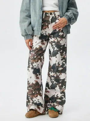 Джинсы BAGGY с коровьим принтом, арт. 4141