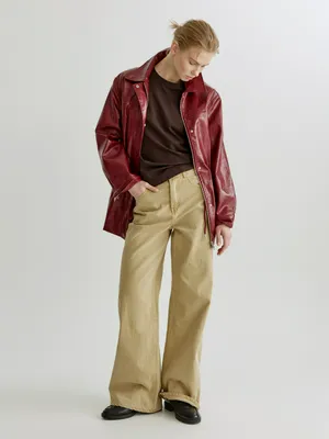 Джинсы SELA широкие со средней посадкой, бежевый, арт. 41410