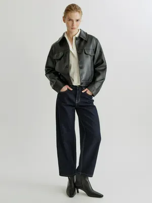 Джинсы SELA Укороченные Баррелы, синий, арт. 41431