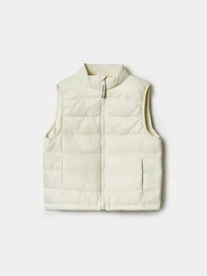 Базовый стеганый жилет SELA для девочек, бежевый, арт. 41656