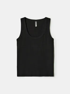 Топ Sela AMY в рубчик, черный, арт. 41660