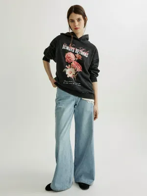 Джинсы SELA широкие на высокой посадке, голубой, арт. 41662