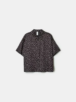 Блузка Sela для девочек, черный, арт. 41663