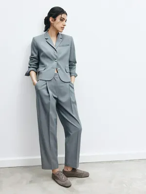 Брюки Sela укороченные костюмные, серый, арт. 41688