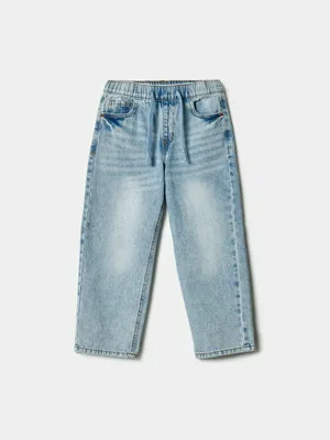 Джинсы Sela на резинке для мальчиков, голубой, арт. 41692