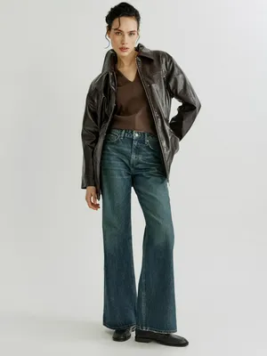 Джинсы клеш SELA со средней посадкой, синий, арт. 41696