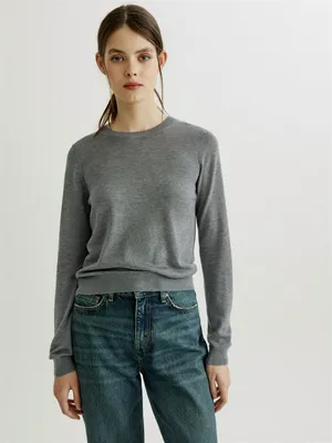 Вязаный джемпер SELA из тенселя и шерсти, серый, арт. 41704