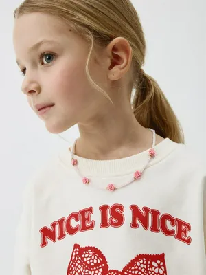 Бусы жемчужные с декором для девочек, арт. 4183