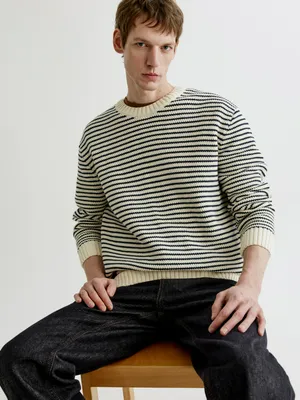 Джемпер Sela Relaxed fit в полоску, разноцветный, арт. 41847