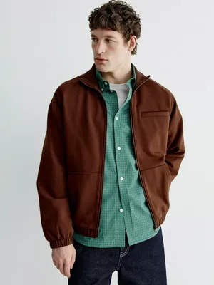 Толстовка Sela оверсайз на молнии, коричневый, арт. 41852