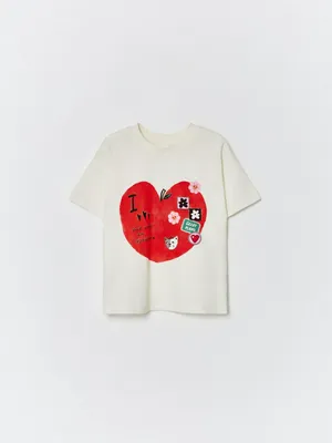 Футболка оверсайз с принтом для девочек, арт. 4193