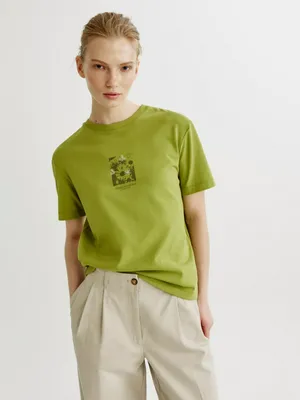 Футболка SELA с принтом, белый, арт. 41974