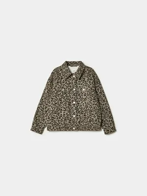 Джинсовая куртка Sela с леопардовым принтом, разноцветный, арт. 41977