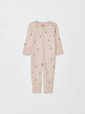 Трикотажный комбинезон с принтом для малышей, арт. 4198