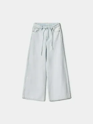 Широкие джинсы Sela для девочек, голубой, арт. 41994