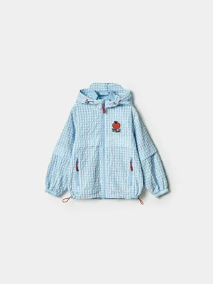 Ветровка SELA в клетку для девочек, разноцветный, арт. 42012