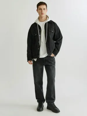 Мужские джинсы SELA прямого кроя, серый, арт. 42022