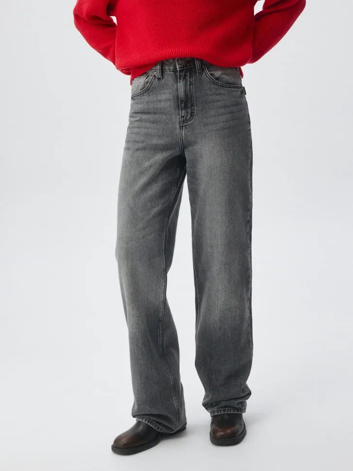 Джинсы WIDE LEG TALL, серый, арт. 4214