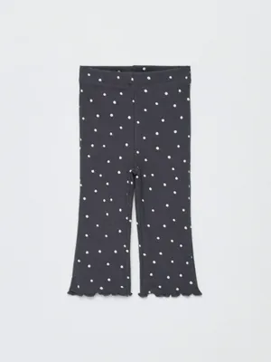 Трикотажные брюки клеш в рубчик для малышей, серый, арт. 4225