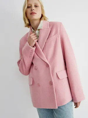 Двубортное пальто SELA, розовый, арт. 42253