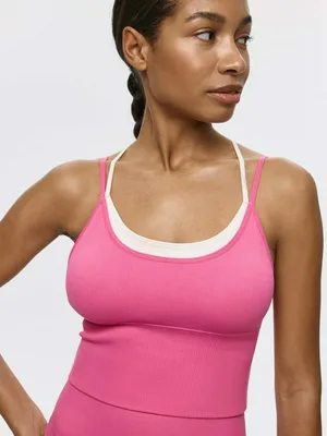 Спортивный укороченный топ Sela, розовый, арт. 42275