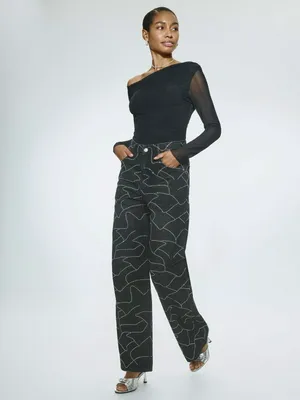 Джинсы SELA Wide Leg, серый, арт. 42302