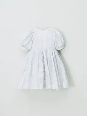 Нарядное пышное платье SELA для девочек, серебристый, арт. 42303