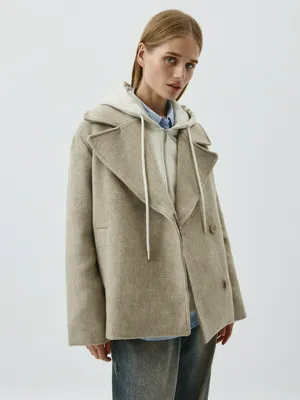 Пальто Sela укороченное, бежевый, арт. 42341