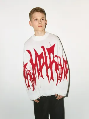 Вязаный джемпер Sela с принтом для мальчиков, разноцветный, арт. 42346