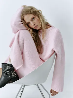 Вязаная юбка макси Sela, розовый, арт. 42347