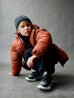 Куртка Sela Зимняя дутая для мальчиков, коричневый, арт. 42353