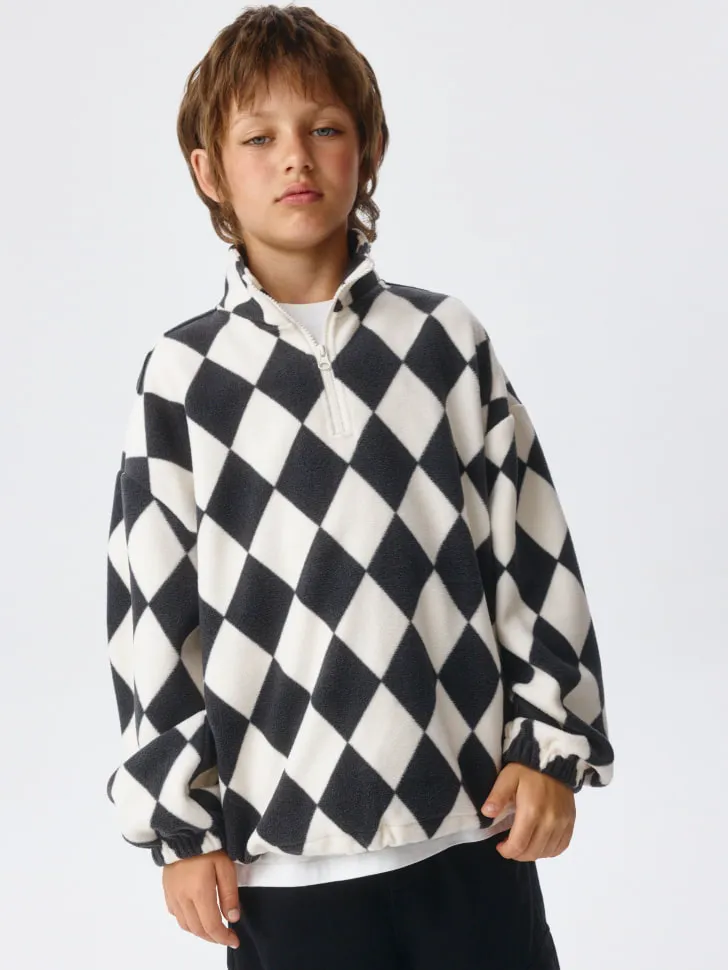 Флисовая толстовка с принтом детская, разноцветный, арт. 4236