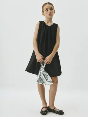 Платье-баллон SELA для девочек, черный, арт. 42366