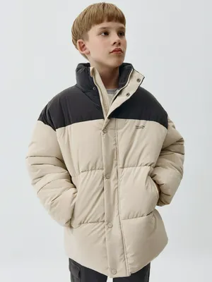 Двухцветный пуховик SELA для мальчиков, разноцветный, арт. 42377