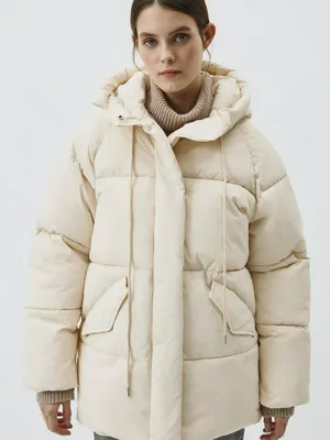 Куртка SELA стеганая с капюшоном, бежевый, арт. 42399