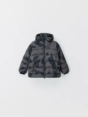 Куртка дутая SELA с капюшоном, серый, арт. 42402