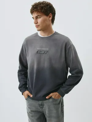 Свитшот оверсайз Sela с градиентом, серый, арт. 42418