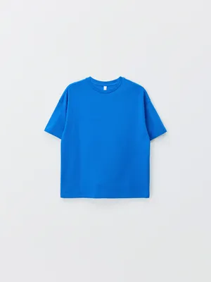 Футболка оверсайз Sela для девочек, синий, арт. 42421