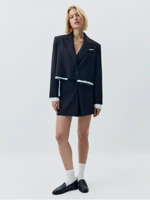 Юбка-шорты SELA Гранж, черный, арт. 42454